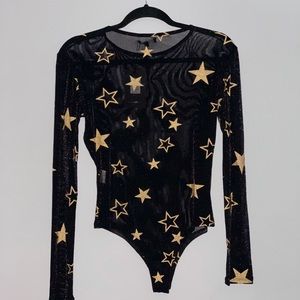 Fashion Nova Star Long Sleeve Bodysuit